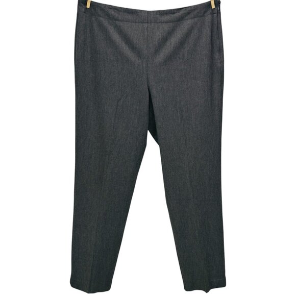 Talbots Womens Classic Side Zip Dress Pant Gray Stretch Knit Flat Front Size 16 - Picture 2 of 12